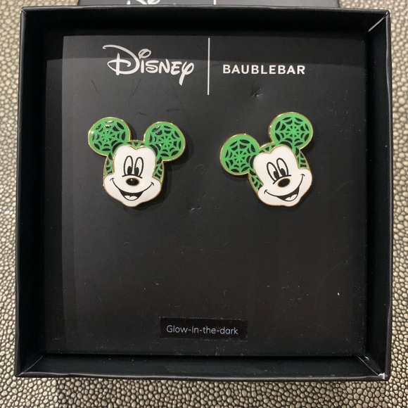 Disney x BaubleBar Glow-in-the-dark Mickey Earrings - Picture 2 of 4